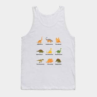 Dinosaurs Characters and Dino Pack Names Tank Top